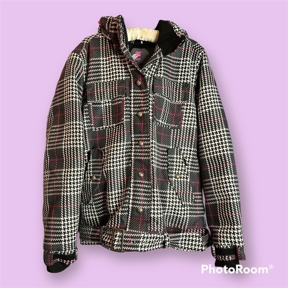 Powder Room Women’s Pink & Black X5 10,000mm Ski & Snowboard Jacket Size Large - Picture 1 of 9